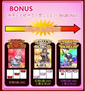 3種類のBIG BONUS